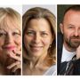 Nel collage, da sinistra a destra: Marina Balbo, Raffaella Romagnolo e Enrico Galiano