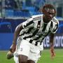 Moise Kean con la maglia della Juventus