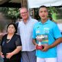 Nonna Maria insieme al sindaco Paolo Luzi e al nipote Nonna Maria insieme al sindaco Paolo Luzi e al nipote