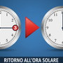 Torna l'ora solare: stanotte lancette indietro di sessanta minuti Torna l'ora solare: stanotte lancette indietro di sessanta minuti