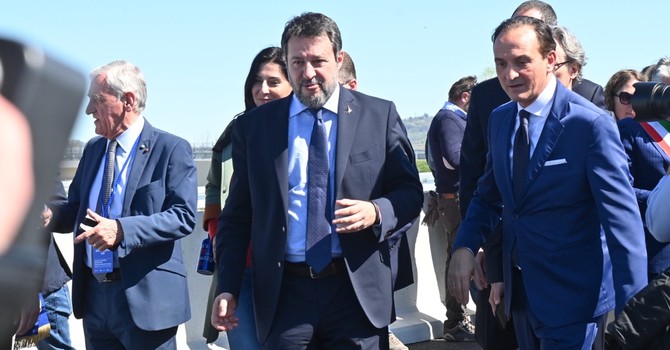 Matteo Salvini con il presidente Cirio