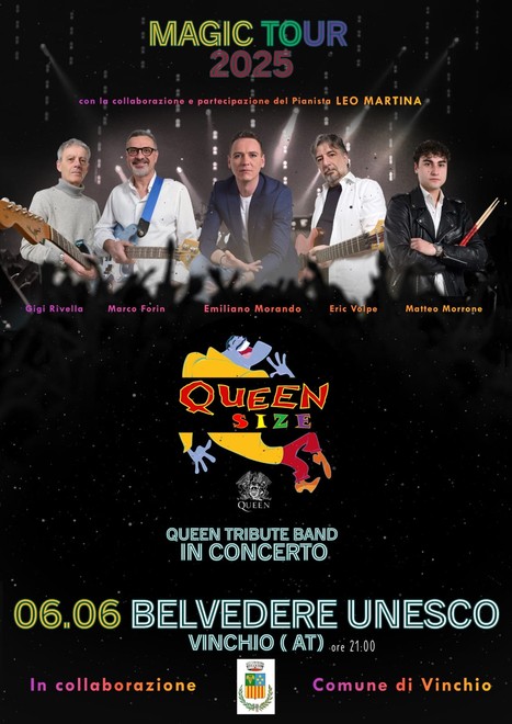Queen Size in concerto a Vinchio: il debutto del “Magic Tour 2025”