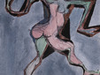 Danza cinese vestita, 2000. Tempera e tecnica mista su carta, 29,5x21 cm. Archivio Paolo Conte, Asti