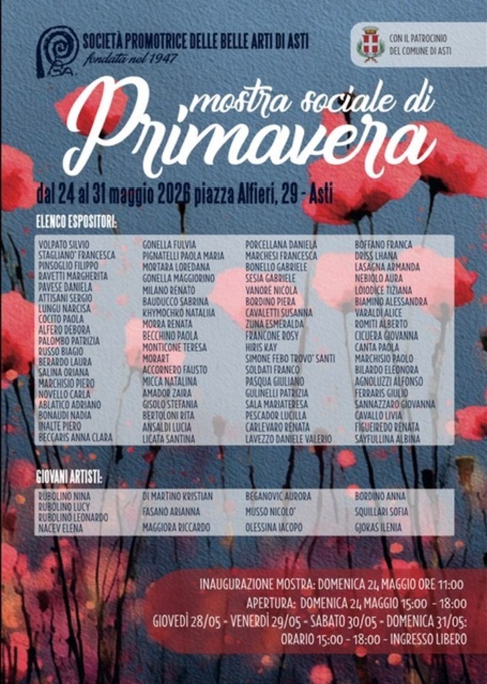 Arte contemporanea e nuovi talenti: ecco la Mostra Sociale di Primavera 2026 Arte contemporanea e nuovi talenti: ecco la Mostra Sociale di Primavera 2026