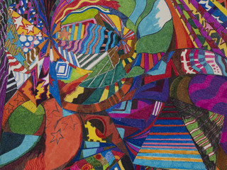 Fiori in un vento novecentista, 2000. Tempera su carta da spolvero, 29x20,5 cm. Archivio Paolo Conte, Asti