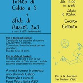 San Damiano, lo Spazio giovani si presenta: sabato in piazza arrivano calcio e basket