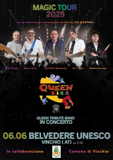 Queen Size in concerto a Vinchio: il debutto del “Magic Tour 2025”