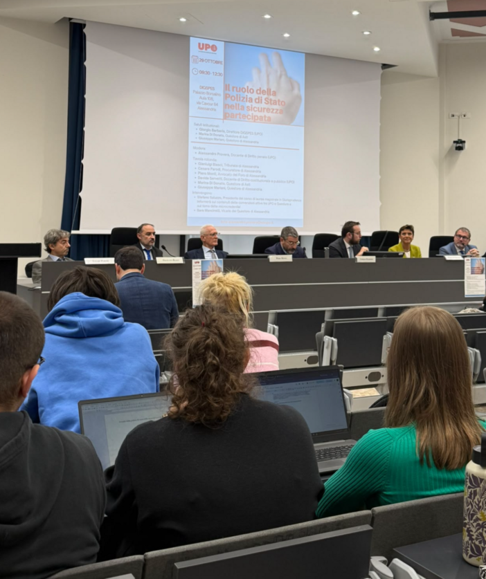 Sicurezza partecipata, la Questura di Asti a confronto con magistrati e università