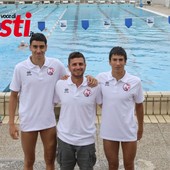 Stefano Cannella e Tommaso Dadone con il tecnico Paolo Ruscello (Merphefoto)