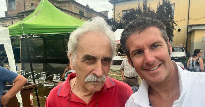 Antonio Biasio con il sindaco Lucas Bonzo