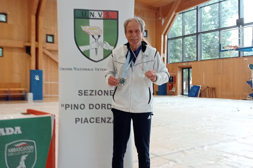 Gianfranco Chiaranda ancora sul podio: secondo posto al campionato nazionale veterani dello sport di Piacenza