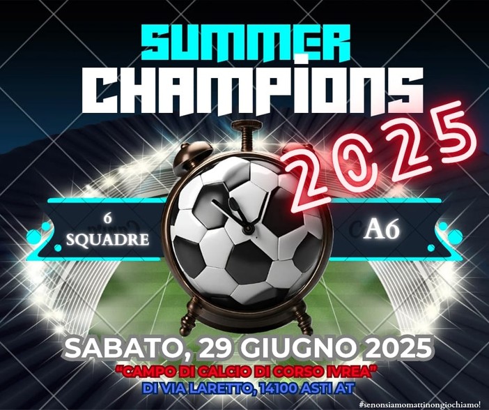 Summer Champions 2025: sei squadre in campo alla Torretta per il calcio amatoriale