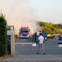 Domato l'incendio all'isola ecologica di Canale