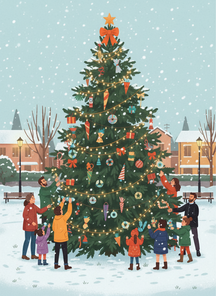 Il  quartiere astigiano che adotta un pino per Natale