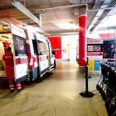 Mezzi di soccorso al Pronto soccorso di Verduno