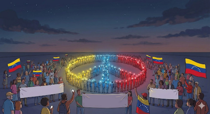 Piazza San Secondo si mobilita per il Venezuela Piazza San Secondo si mobilita per il Venezuela