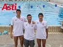 Stefano Cannella e Tommaso Dadone con il tecnico Paolo Ruscello (Merphefoto)