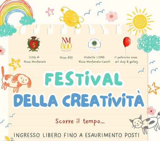 “Festival della Creatività”: domani un pomeriggio di arte e fantasia