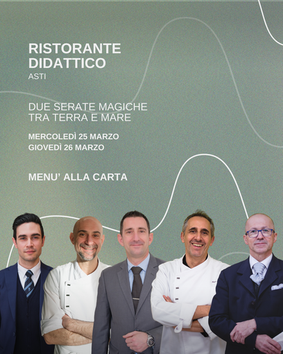 Cena speciale alla scuola alberghiera di Asti: gli studenti di quarta cucina e sala protagonisti per due sere