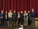 La presidente Luisa Amalberto con il regista Roberto Baracco, insieme a consiglieri, soci e al direttore della Fondazione Ezio Mosso.