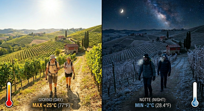 Astigiano nella morsa dell’escursione termica: in un solo giorno quasi 26 gradi di differenza