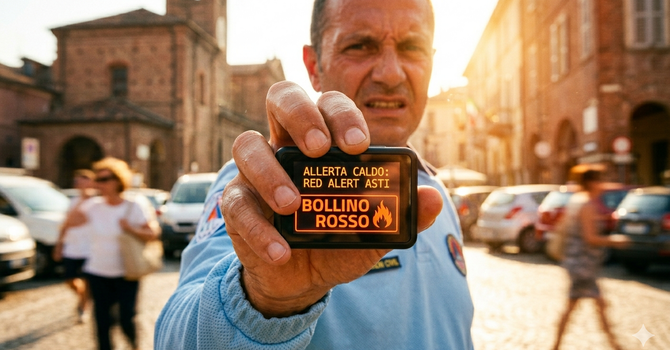 Asti si prepara a tre giornate da bollino rosso per l'ondata di calore che sta investendo il Piemonte