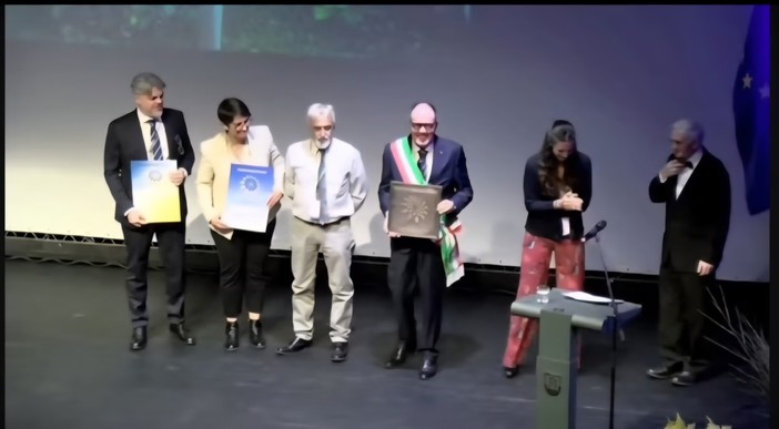 Un momento della cerimonia di premiazione