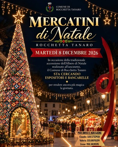 Rocchetta Tanaro si veste a festa: l’8 dicembre tornano i Mercatini di Natale
