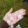 Grandine ad Agliano (ph. Dati Meteo Asti)