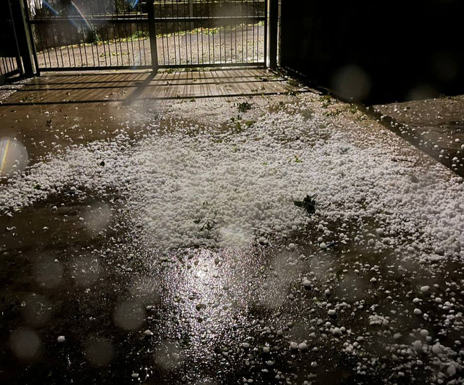 Grandinata a Cantarana (canale Telegram Dati Meteo Asti)