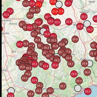 Le impressionanti rilevazioni delle centraline tra albese e astigiano