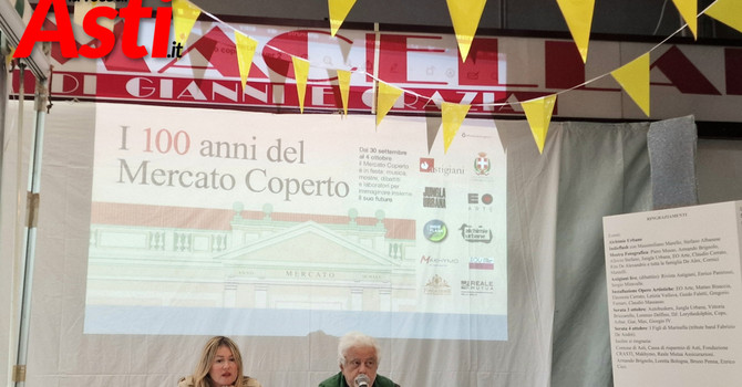 L'assessore al Commercio Bologna e il direttore di Astigiani Miravalle al dibattito