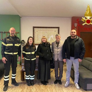 Un momento della donazione