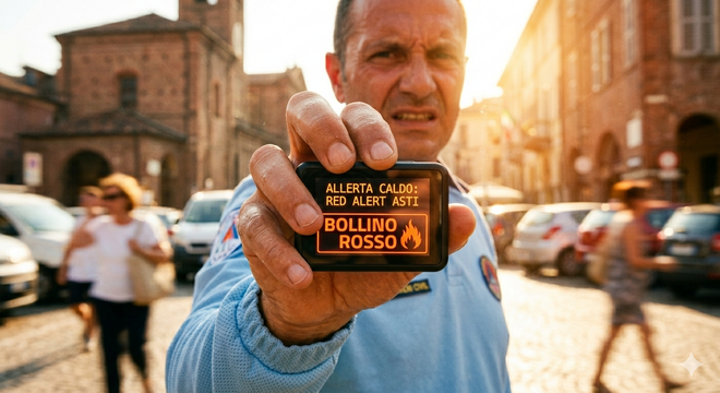 Asti si prepara a tre giornate da bollino rosso per l'ondata di calore che sta investendo il Piemonte