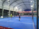 Un’azione di gioco nella partita tra Addominal e Puntazos, finita con il risultato di 2-1