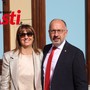 La sindaca di Fucecchio Emma Donnini con Maurizio Rasero (Merphefoto)