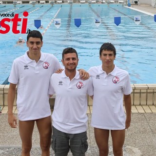 Stefano Cannella e Tommaso Dadone con il tecnico Paolo Ruscello (Merphefoto)