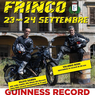 Tentativo di Guinness World Record a Frinco: Boni e Sabba sfidano il limite delle 24 ore in moto su terra
