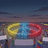 Piazza San Secondo si mobilita per il Venezuela