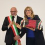Il sindaco Ivano Airaldi con Eugenia Carfora