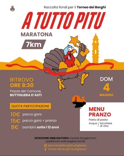 Buttigliera d’Asti, domenica 4 maggio tutti pronti per la corsa “A tutto Pitu”.
