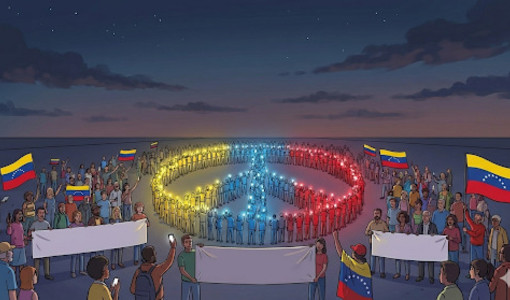 Piazza San Secondo si mobilita per il Venezuela Piazza San Secondo si mobilita per il Venezuela