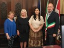 Ricevuta dal sindaco di Asti Rasero Shima Allahi vincitrice del secondo premio a 'Lingua Madre&quot;