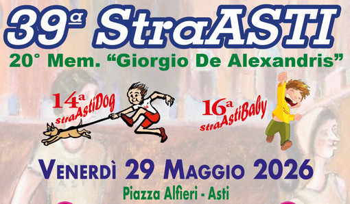 StraAsti 2026, la 39ª edizione si accende in notturna: presentazione l’8 maggio con i premi allo sport astigiano