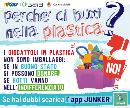 &quot;Perché ci butti nella plastica? No!&quot;: al via ad Asti la nuova campagna per evitare errori