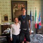 Riccardo Pavese col sindaco albese Alberto Gatto
