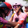 Elisa Balsamo con la maglia rosa, nel maggio scorso