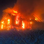 La casa a fuoco in piazzetta degli Orti a Cherasco