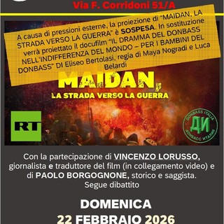 Asti, sospesa la proiezione di “Maidan – La strada verso la guerra” al Circolo Nosenzo