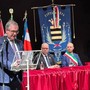 Marco Gallo mentre accoglie a Ceva il Principe Alberto II di Monaco